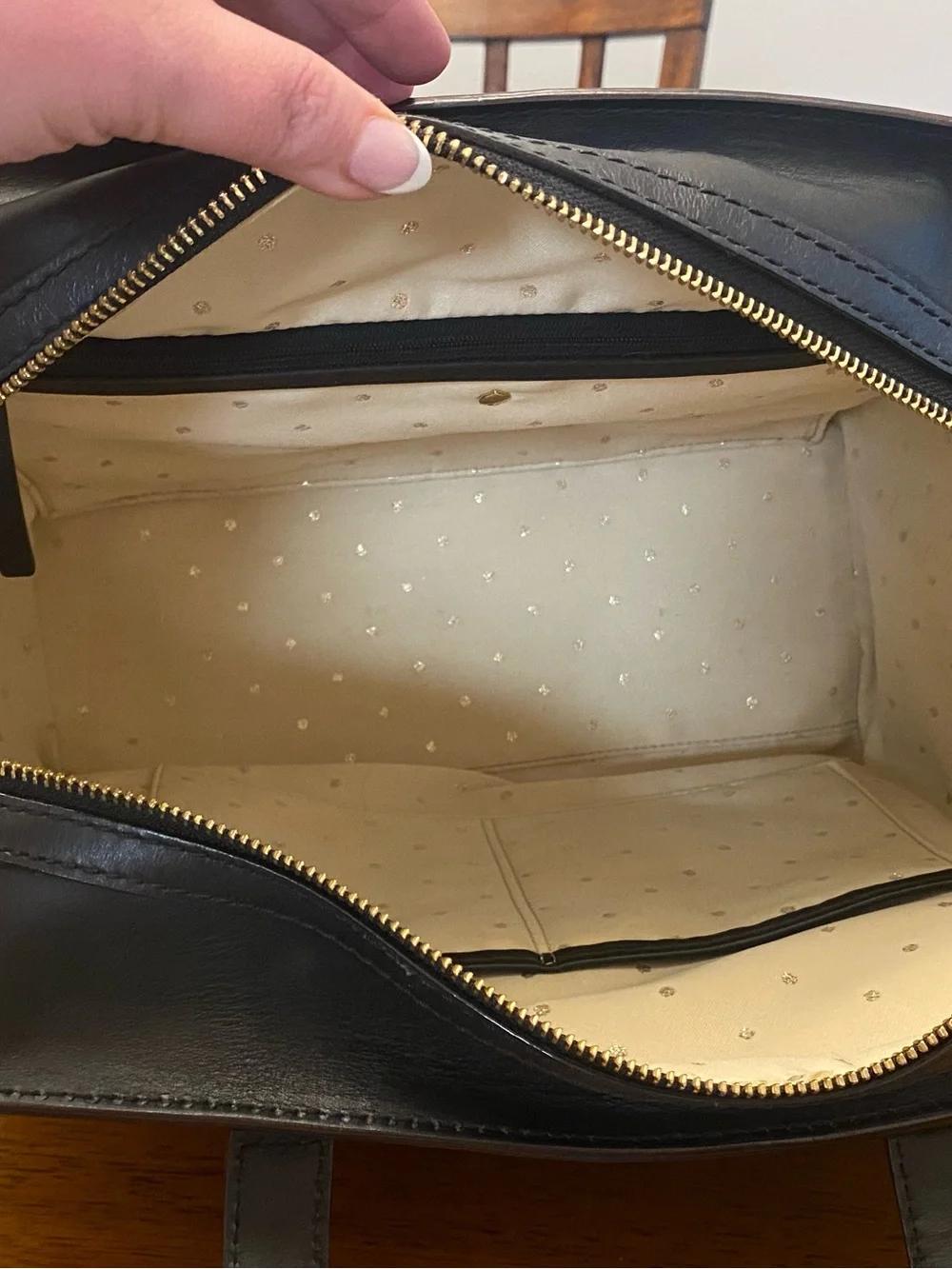 Kate Spade 2 Park Avenue Large Beau Bag Black Leather Bow Satchel Tote